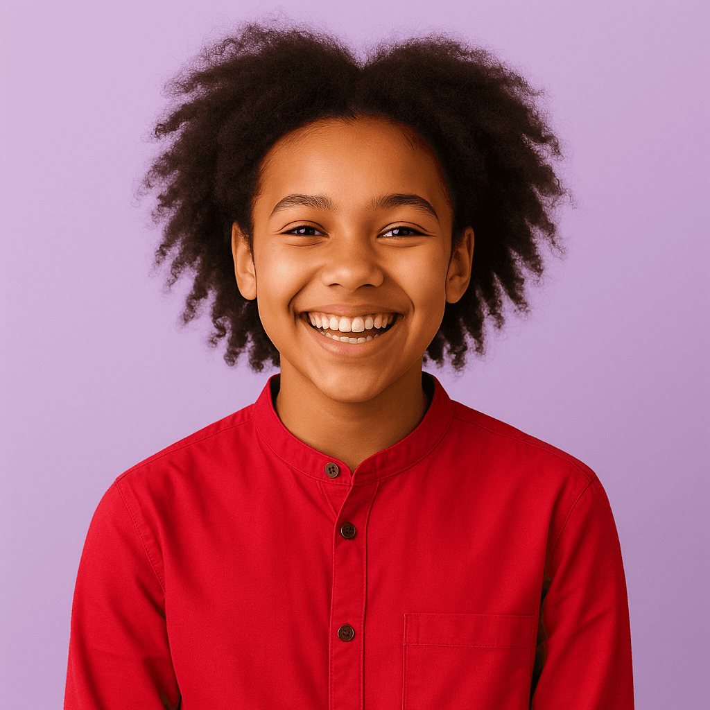 jeune fille stylée souriante